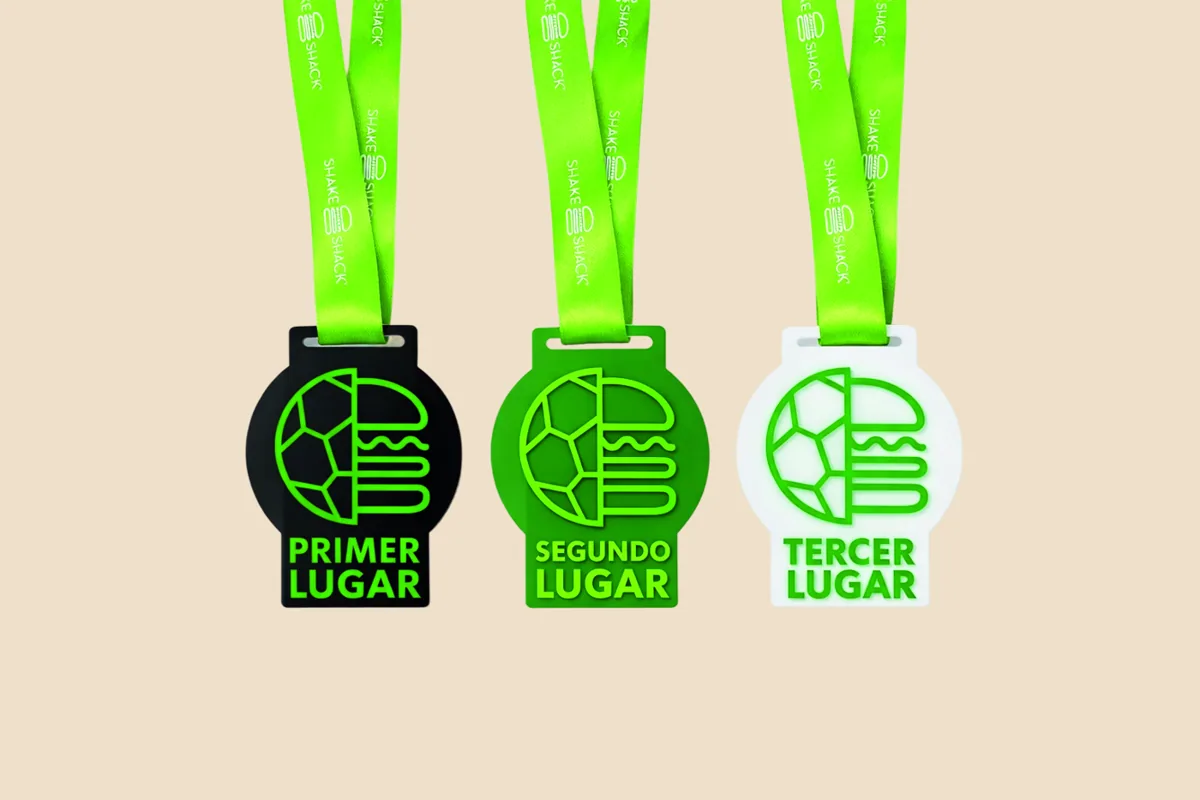 Medallas personalizadas de primer, segundo y tercer lugar
